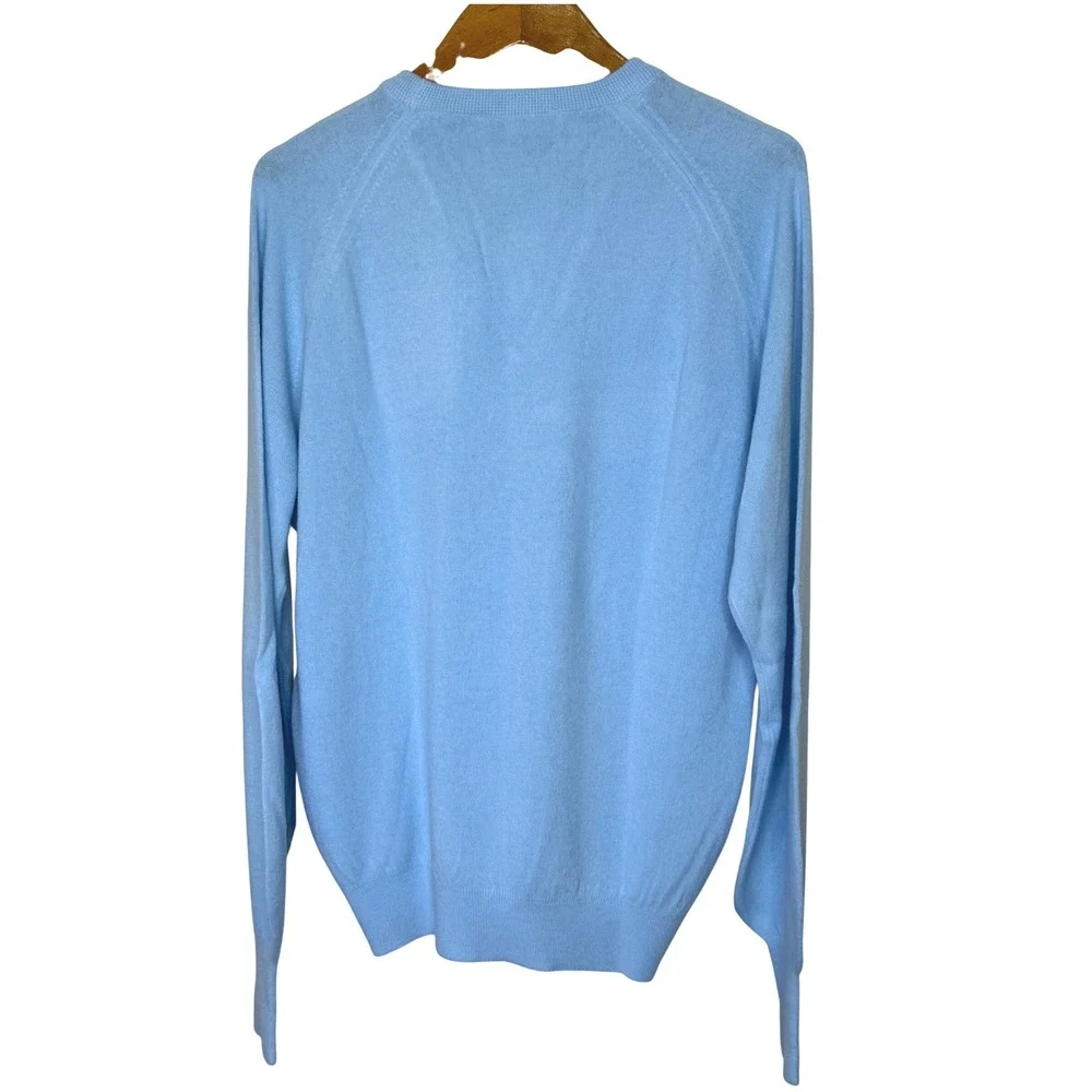 Vintage Pickering Kapalua V-Neck Sweater Large New Deadstock Blue